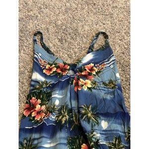 Dress Small Blue Floral Maxi Sleeveless
